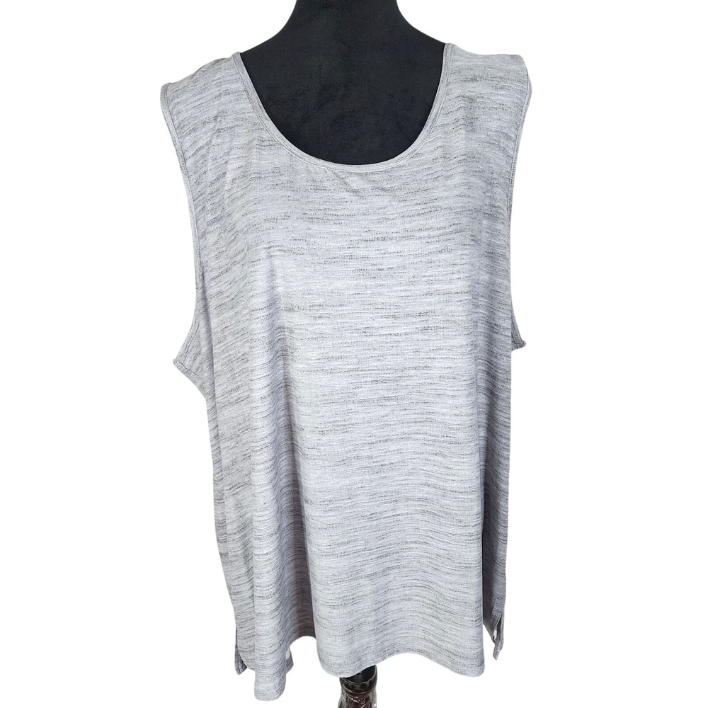 New w/tag MUK LUKS Size 4X Cloud Knit Heather Gray Super Soft Summer Tank Top